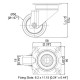 50mm Grey Rubber Wheel in Steel Housing